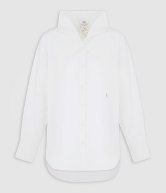 Les F&eacute;licit&eacute;s Chemise Cassandra Col Haut Blanc