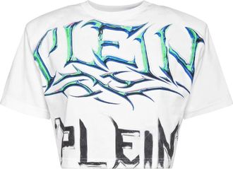 Philipp Plein T-Shirt Ronde Hals - Dames - T-shirts - Wit - S - Katoen - Tops