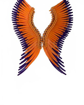 Mignonne Gavigan Madeline Earrings In Orange Purple