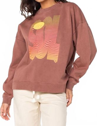 Roxy Lineup Oversized Crew Neck Top In Ctp