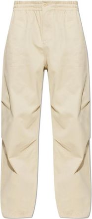 Kenzo Losvallende katoenen broek - Heren - Wijde Broeken - Beige - M - Katoen - Broeken