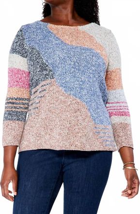 Nic+Zoe Octavia Orchard Stroll Sweater - Plus In Indigo Multi