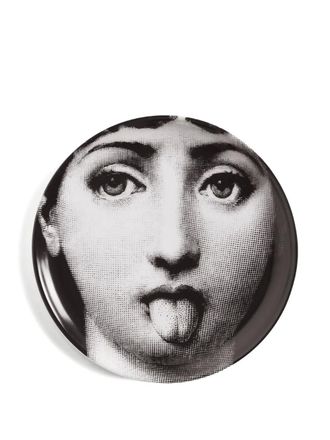 Fornasetti Piatto con stampa - Bianco
