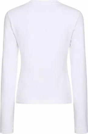 Jacquemus Womens Long-Sleeve T-Shirt The Gros Grain White Cotton T-Shirts & Jerseys