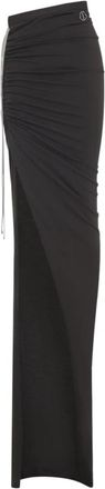 Moncler Dark Dust Verstelbare Rok - Dames - Maxi Rokken - Grijs - S - Katoen - Rokken