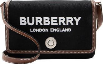 Burberry Black, Brown Canvas, Leather New Hampshire Small Crossbody, Never Carried (Authentic Pre-Loved)