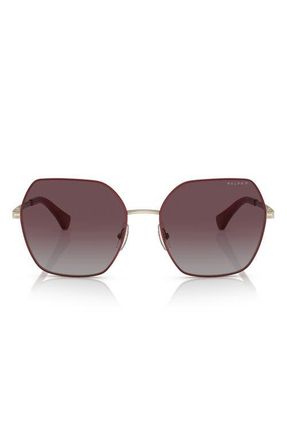 Ralph Lauren 58mm Polarized Gradient Square Sunglasses in Bordeaux /Gradient Purple at Nordstrom
