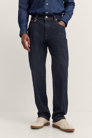 Bugatti 5-Pocket-Jeans BUGATTI Loose Fit, Herren, Gr. 32, L&auml;nge 32, 390, marine, 96% Baumwolle, 3% Polyester, 1% Elasthan, Jeans 5-Pocket-Jeans, aus Luxury Ra