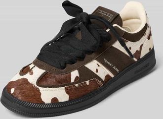 Tommy Jeans Low Top Sneaker aus echtem Kalbsleder Modell THE GREENWICH EDGE CALF in Dunkelbraun, Gr&ouml;&szlig;e 36