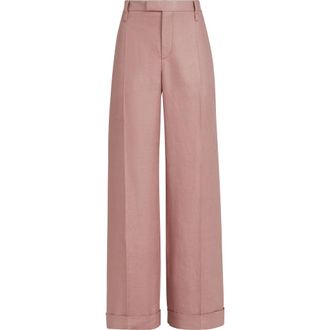 Brunello Cucinelli Loose Flared Trousers in Pink at Nordstrom, Size 46 It