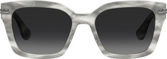 Stuart Weitzman 54mm Gradient Polarized Square Sunglasses in Grey Havana/Dark Grey Sf at Nordstrom