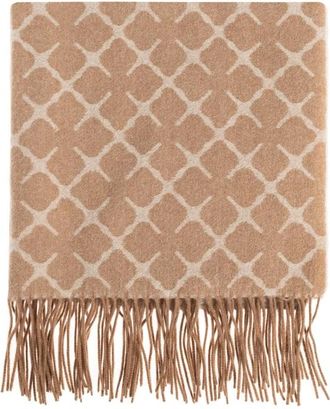 By Malene Birger Accessoires, Dames, Bruin, ONE Size, Wol, Ortega wollen sjaal