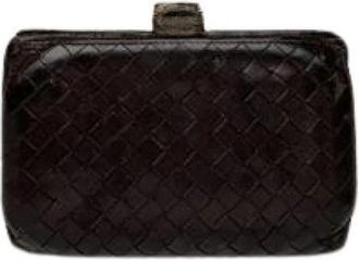Bottega Veneta Pre-owned Vintage Portemonnee - Dames - Vintage Accessoires - Bruin - ONE Size - Leer - Vintage
