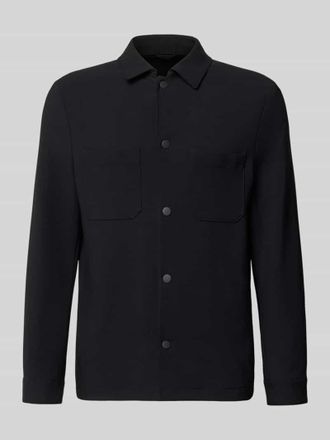 Mc Neal Regular Fit Overshirt mit Brusttaschen in Black, Gr&ouml;&szlig;e XXL