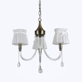 Trade Shop Trade Shop - Bronzo Bianco 3 Bracci Lampada De La Sospension 92402