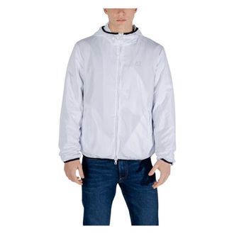 Emporio Armani Witte Blazer met Rits en Lange Mouwen - Heren - Zomerjassen - Wit - L - Polyester - Jassen