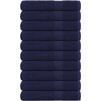 vidaXL Toallas Sauna 10 Uds 100% Algod&oacute;n Azul Marino 80x200cm 360 Gsm Vidaxl