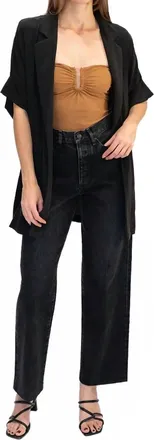 Alysi Silk Kimono Jacket In Black