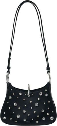 Paco Rabanne Studded Calfskin Shoulder Bag Black