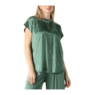 Greek Archaic Kori Dames, Blouses & Shirts, Groen, Maat: XS Viscose