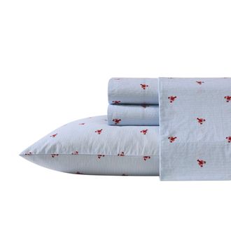 Nautica Lobster Walk Blue Full Sheet Set
