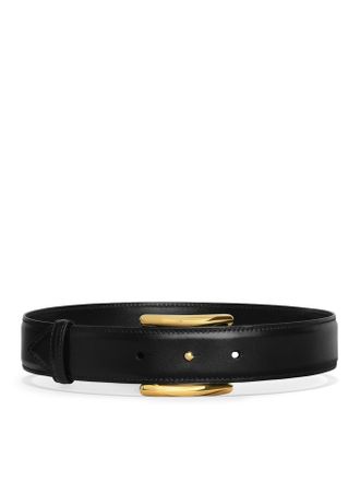 Alaia CURVED LEATHER BELT - Alaia - Woman