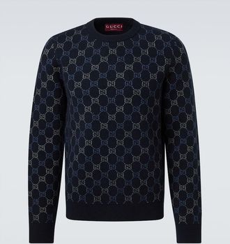 Gucci GG wool and cashmere-blend jacquard sweater