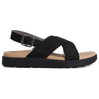 Keen Elle Luxe Cross Strap Leather Womens Slingbacks Sandals - Black Black - Size:UK 6.5