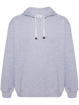 Brunello Cucinelli m&eacute;lange-effect jersey hoodie - Grey