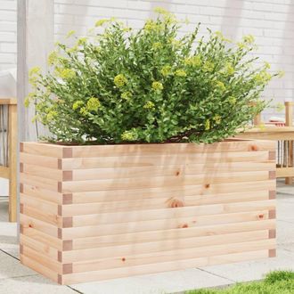 Berkfield Home Garden Planter 90x40x45.5 cm Solid Wood Pine in Brown