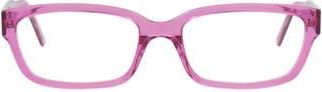 Balenciaga 55mm Rectangular Optical Glasses in Pink Pink Transparent at Nordstrom Rack