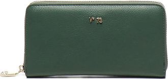 V&deg; 73 Portafoglio in pelle con zip - Verde