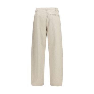 Jacquemus Mens Beige Cotton Casual Pants