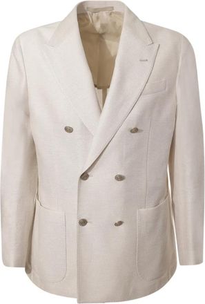Eleventy Jassen Sand - Heren - Blazers - Beige - M - Katoen - Jassen