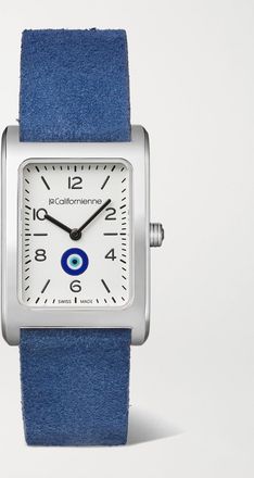 La Californienne Orologio 24 Mm In Acciaio Inossidabile Con Cinturino In Camoscio Daybreak - Bianco