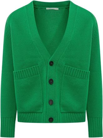 STUDIO NICHOLSON Sen Cardigan - Heren - Vesten - Groen - S - Wol - Truien & Vesten