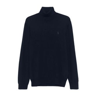 Polo Ralph Lauren Turtleneck Trui - Heren - Coltruien - Blauw - 2XL - Wol - Truien & Vesten