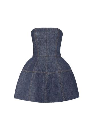 Fendi Padded Denim Mini Dress