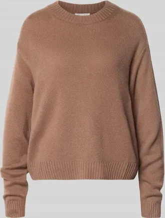 Christian Berg Kaschmirpullover mit gerippten Abschlüssen in Hazel, Größe XS