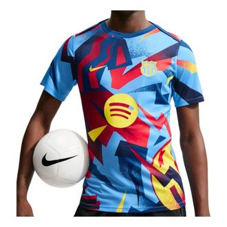 Nike x F.C. Barcelona Academy Pro Fourth Dri-FIT Pre-Match T-Shirt University Blue Gym Blue Opti Yellow FZ1338-413