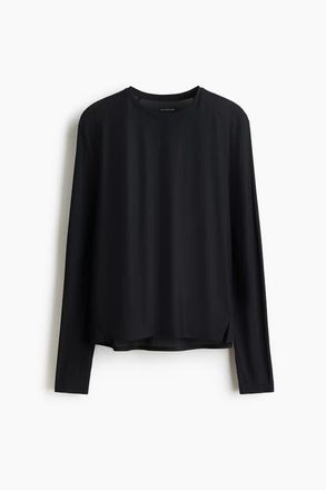 H&M Sports Top With Drymove in Black at Nordstrom, Size X-Large