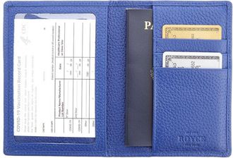 Royce New York Leather Rfid Blocking Passport Cover With Card Slots
