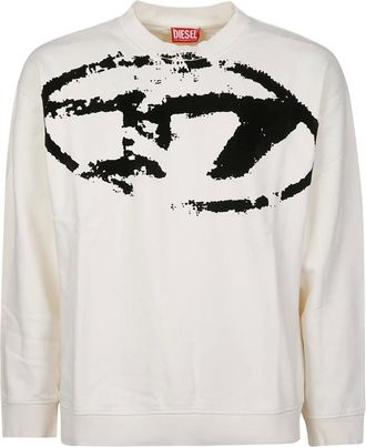 Diesel Hoodies & sweatvesten, Heren, Wit, M, Katoen, S-Boxt N5 Sweatshirt