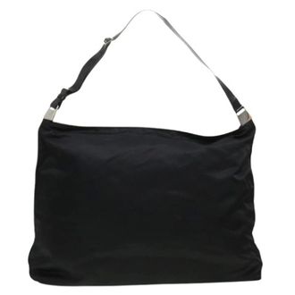 Gucci Pre-owned Boston Nylon Tas - Dames - Pre-owned - Zwart - Maat: ONE Size Nylon