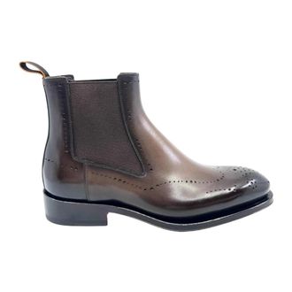 Santoni Heren, Schoenen, Bruin, Maat: 41 1/2 EU Leer