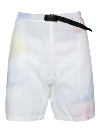 John Elliott + Co tie-dye buckle shorts - White