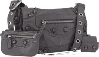 Balenciaga Pre-owned Vintage Schoudertas - Dames - Vintage Schoudertas - Grijs - ONE Size - Leer - Vintage