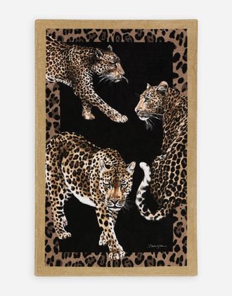 Dolce & Gabbana Terry Cotton Beach Towel - All Over-patterned Towels Multicolor Onesize