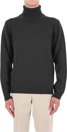 Roberto Collina Dolcevita - Heren - Truien - Groen - Maat: M Wol