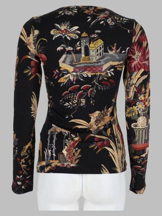Etro Floral-Print Viscose Blouse - Black